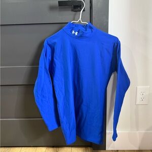 Under Armour Royal Blue Running Mockneck Long sleeve Large EUC!